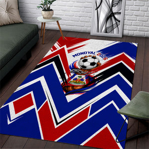 Haiti World Football Mondyal 2026 Area Rug Pride Ayiti Caribbean Culture Patriotic Crest