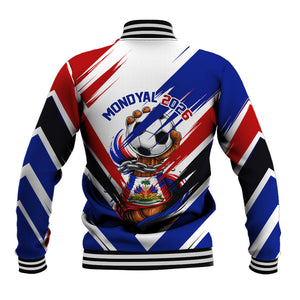 Haiti World Football Mondyal 2026 Baseball Jacket Pride Ayiti Caribbean Culture Patriotic Crest