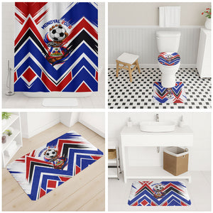 Haiti World Football Mondyal 2026 Bathroom Set Pride Ayiti Caribbean Culture Patriotic Crest