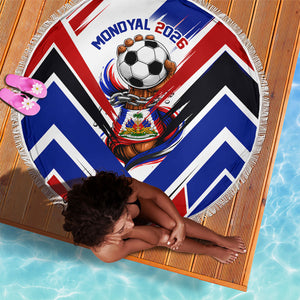 Haiti World Football Mondyal 2026 Beach Blanket Pride Ayiti Caribbean Culture Patriotic Crest