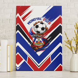 Haiti World Football Mondyal 2026 Canvas Wall Art Pride Ayiti Caribbean Culture Patriotic Crest