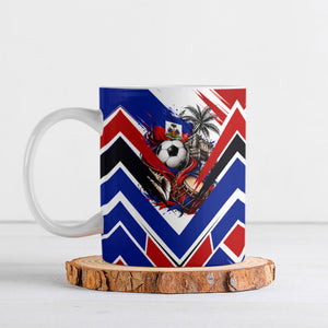Haiti World Football Mondyal 2026 Ceramic Mug Pride Ayiti Caribbean Culture Patriotic Crest