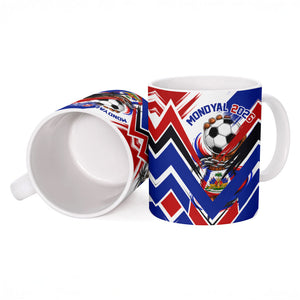 Haiti World Football Mondyal 2026 Ceramic Mug Pride Ayiti Caribbean Culture Patriotic Crest