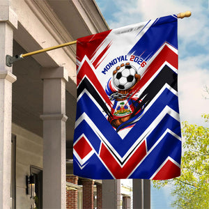Haiti World Football Mondyal 2026 Garden Flag Pride Ayiti Caribbean Culture Patriotic Crest