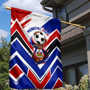 Haiti World Football Mondyal 2026 Garden Flag Pride Ayiti Caribbean Culture Patriotic Crest