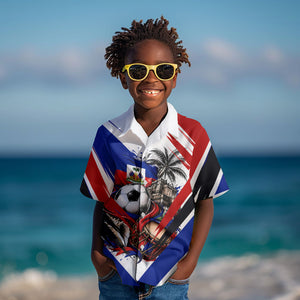 Haiti World Football Mondyal 2026 Kid Hawaiian Shirt Pride Ayiti Caribbean Culture Patriotic Crest