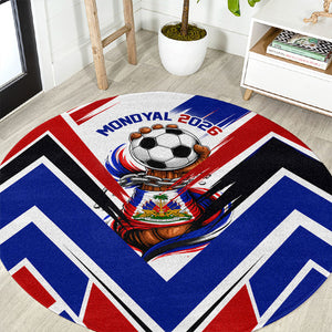 Haiti World Football Mondyal 2026 Round Carpet Pride Ayiti Caribbean Culture Patriotic Crest