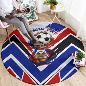 Haiti World Football Mondyal 2026 Round Carpet Pride Ayiti Caribbean Culture Patriotic Crest