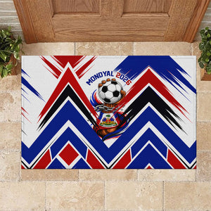 Haiti World Football Mondyal 2026 Rubber Doormat Pride Ayiti Caribbean Culture Patriotic Crest