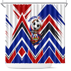 Haiti World Football Mondyal 2026 Shower Curtain Pride Ayiti Caribbean Culture Patriotic Crest