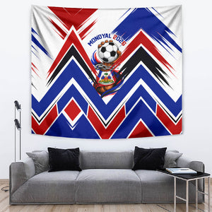 Haiti World Football Mondyal 2026 Tapestry Pride Ayiti Caribbean Culture Patriotic Crest