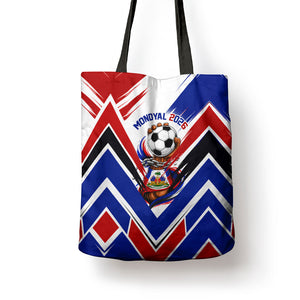Haiti World Football Mondyal 2026 Tote Bag Pride Ayiti Caribbean Culture Patriotic Crest