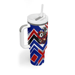 Haiti World Football Mondyal 2026 Tumbler With Handle Pride Ayiti Caribbean Culture Patriotic Crest