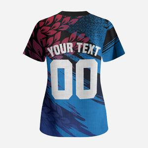 Personalized Antigua And Barbuda Cricket Scrub Top Falcons Mascot Sport Style