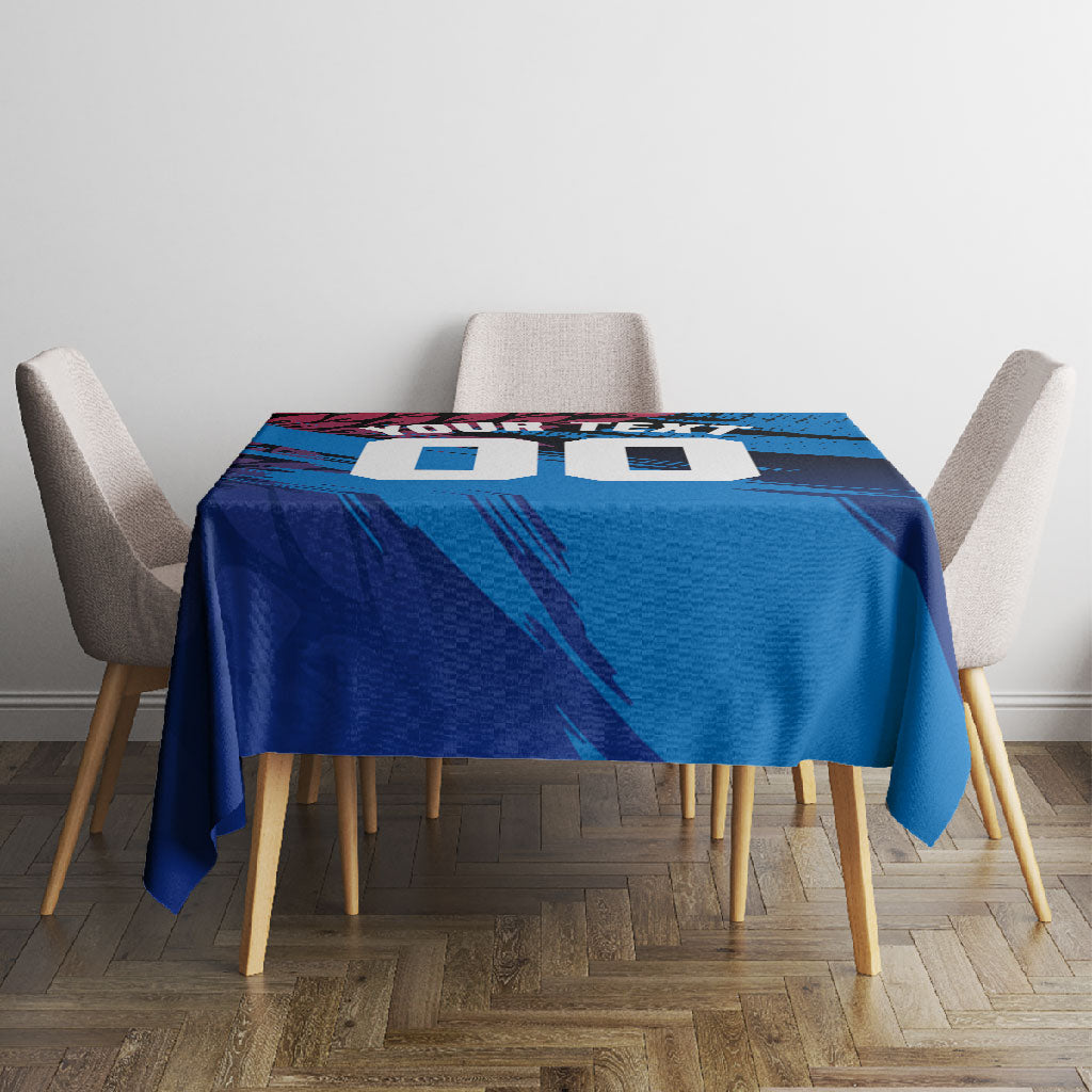 Personalized Antigua And Barbuda Cricket Tablecloth Falcons Mascot Sport Style