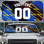 Personalized Antigua And Barbuda Cricket Auto Sun Shade Falcons Caribbean Lightning Abstract Graphic