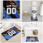 Personalized Antigua And Barbuda Cricket Bathroom Set Falcons Caribbean Lightning Abstract Graphic