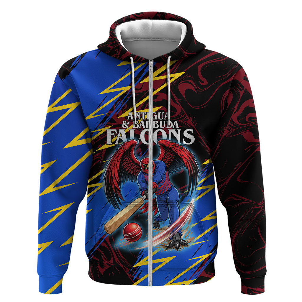 Personalized Antigua And Barbuda Cricket Hoodie Falcons Caribbean Lightning Abstract Graphic