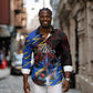 Personalized Antigua And Barbuda Cricket Long Sleeve Button Shirt Falcons Caribbean Lightning Abstract Graphic