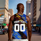 Personalized Antigua And Barbuda Cricket Men Tank Top Falcons Caribbean Lightning Abstract Graphic