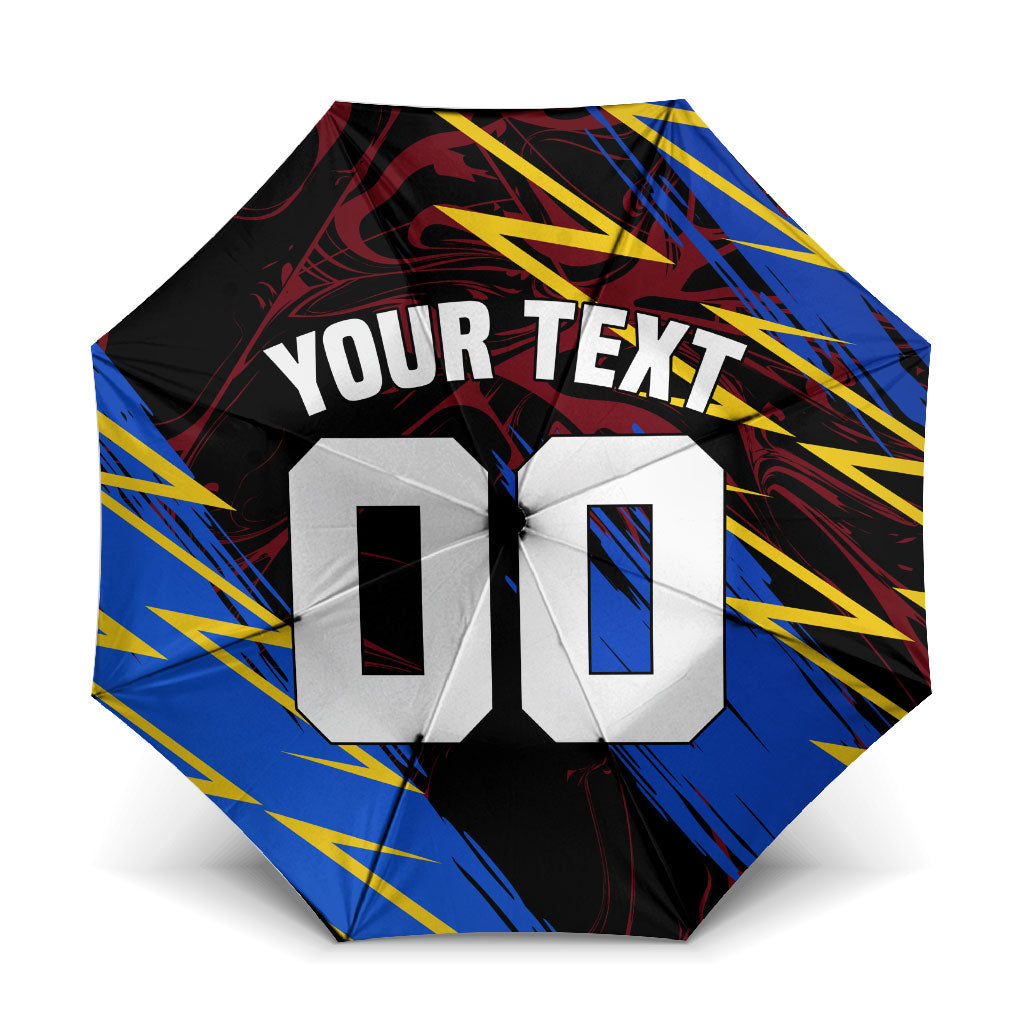 Personalized Antigua And Barbuda Cricket Umbrella Falcons Caribbean Lightning Abstract Graphic