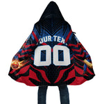 Personalized Antigua And Barbuda Cricket Falcons Cloak Abstract Hexagon Pattern Sport
