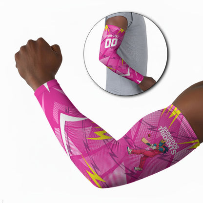 Personalized Barbados Tridents Arm Sleeves Cricket Mascot Dynamic Anime Art