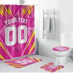 Personalized Barbados Tridents Bathroom Set Cricket Mascot Dynamic Anime Art