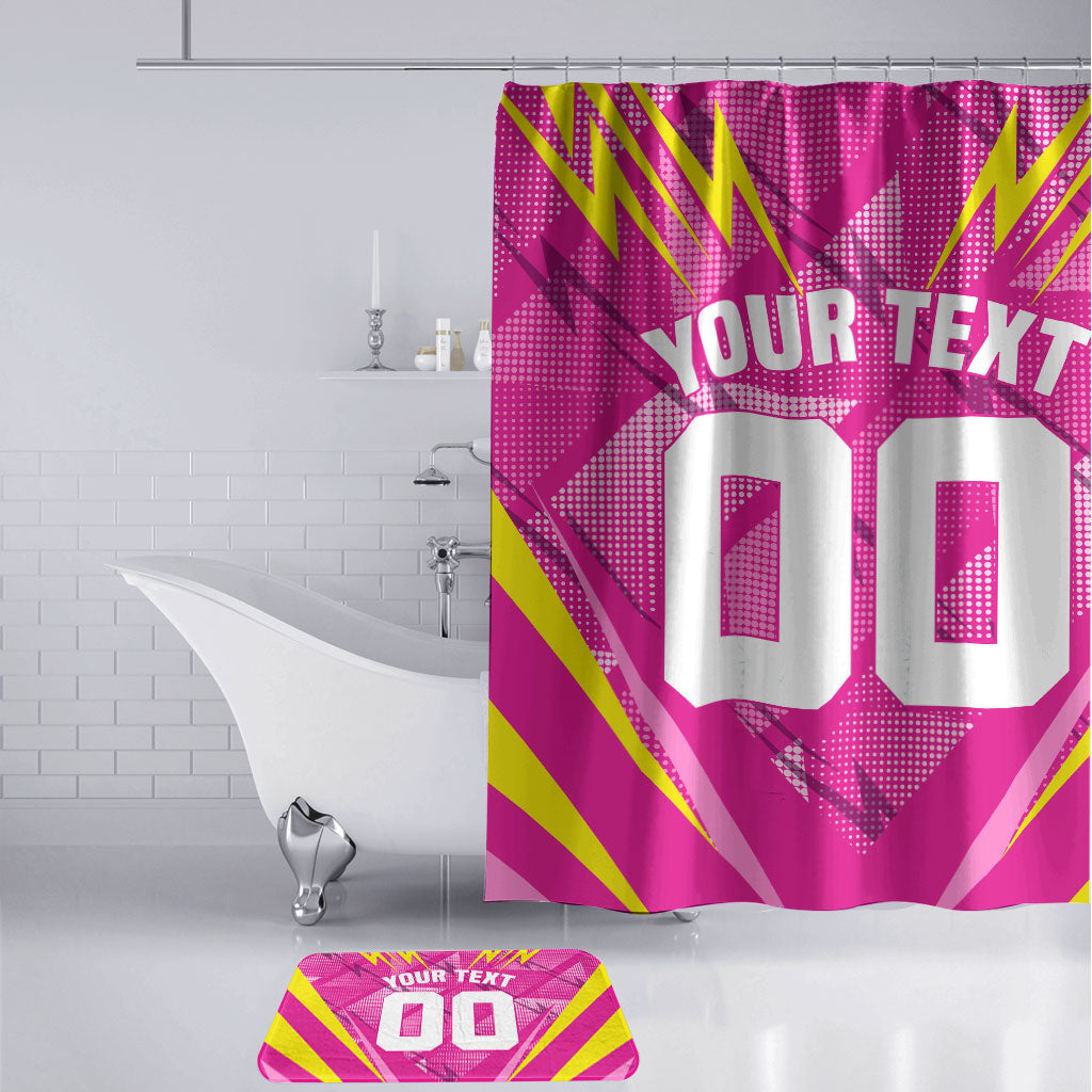 Personalized Barbados Tridents Bathroom Set Cricket Mascot Dynamic Anime Art