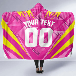 Personalized Barbados Tridents Hooded Blanket Cricket Mascot Dynamic Anime Art