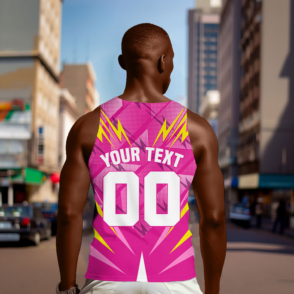 Personalized Barbados Tridents Men Tank Top Cricket Mascot Dynamic Anime Art
