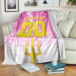 Personalized Barbados Tridents Cricket Blanket Trident Graphic Splash Pattern Caribbean Sport