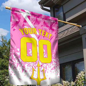 Personalized Barbados Tridents Cricket Garden Flag Trident Graphic Splash Pattern Caribbean Sport