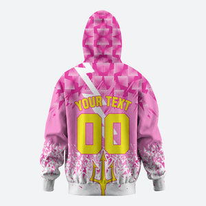 Personalized Barbados Tridents Cricket Hoodie Trident Graphic Splash Pattern Caribbean Sport