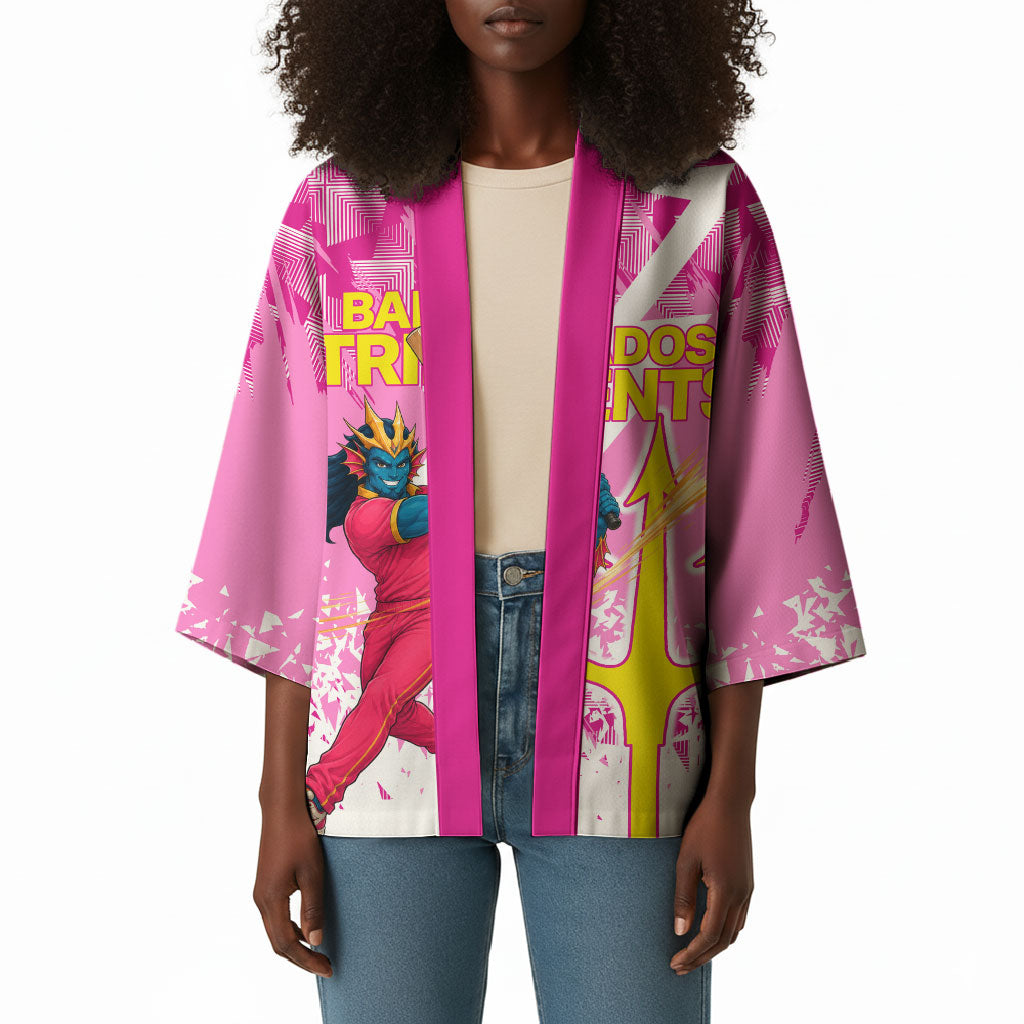 Personalized Barbados Tridents Cricket Kimono Trident Graphic Splash Pattern Caribbean Sport