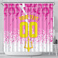 Personalized Barbados Tridents Cricket Shower Curtain Trident Graphic Splash Pattern Caribbean Sport