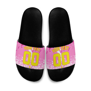 Personalized Barbados Tridents Cricket Slide Sandals Trident Graphic Splash Pattern Caribbean Sport
