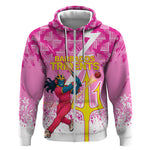 Personalized Barbados Tridents Cricket Zip Hoodie Trident Graphic Splash Pattern Caribbean Sport