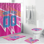 Personalized Barbados Cricket Tridents Bathroom Set Graphic Geometric Dynamic Sports Mascot