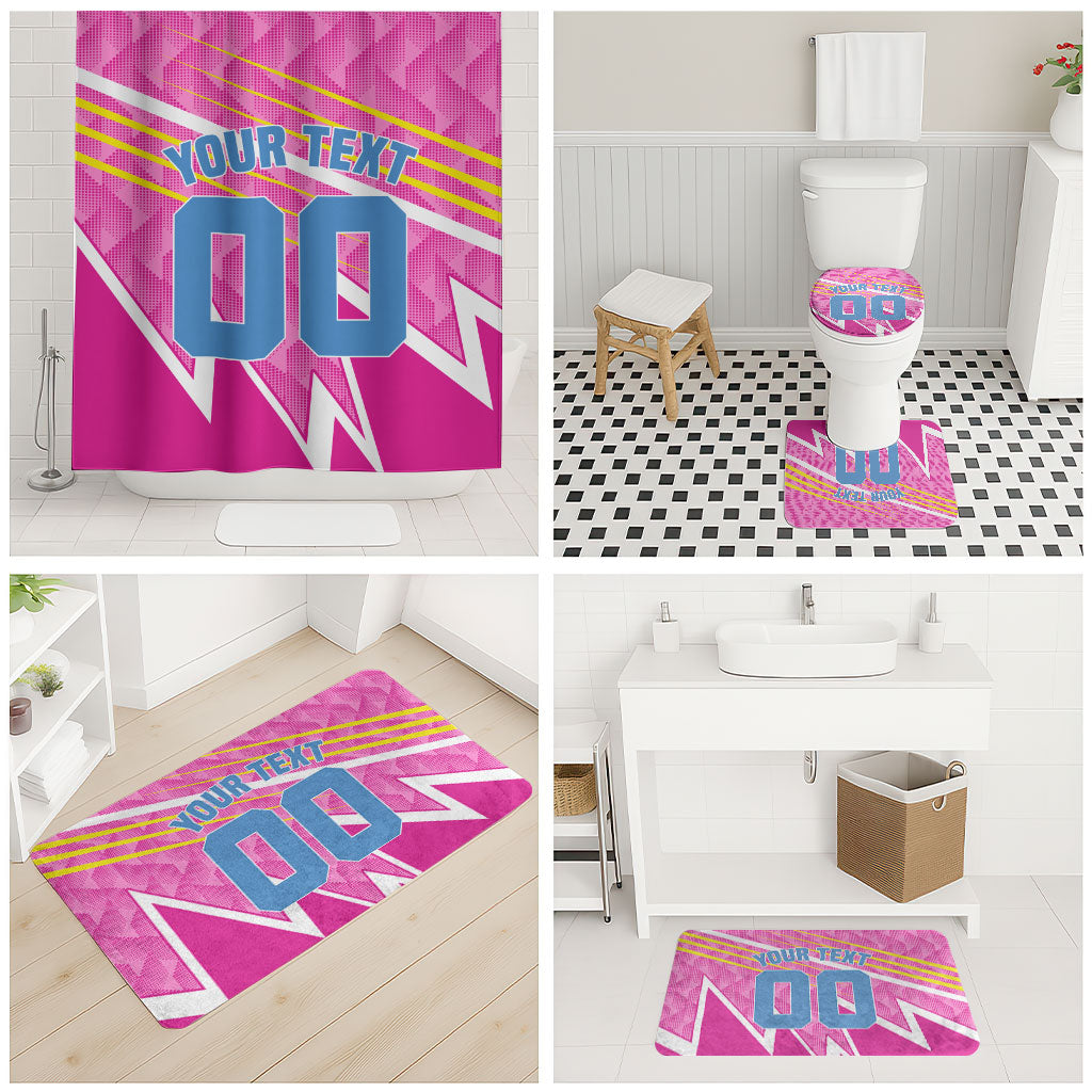 Personalized Barbados Cricket Tridents Bathroom Set Graphic Geometric Dynamic Sports Mascot