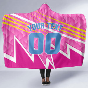 Personalized Barbados Cricket Tridents Hooded Blanket Graphic Geometric Dynamic Sports Mascot