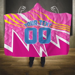 Personalized Barbados Cricket Tridents Hooded Blanket Graphic Geometric Dynamic Sports Mascot