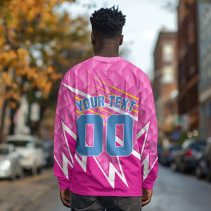 Personalized Barbados Cricket Tridents Long Sleeve Shirt Graphic Geometric Dynamic Sports Mascot