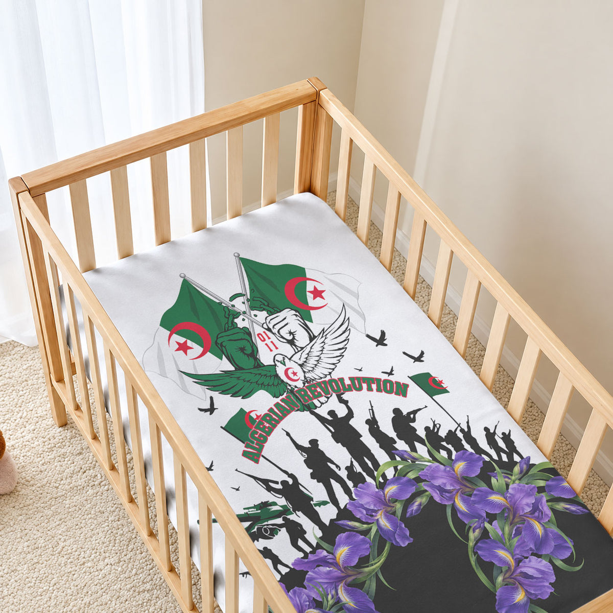 Algeria Revolution Day Baby Bed Cover Algerian Flag Patriot - Glorious Martyrs