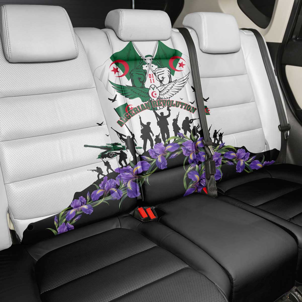 Algeria Revolution Day Back Car Seat Cover Algerian Flag Patriot - Glorious Martyrs