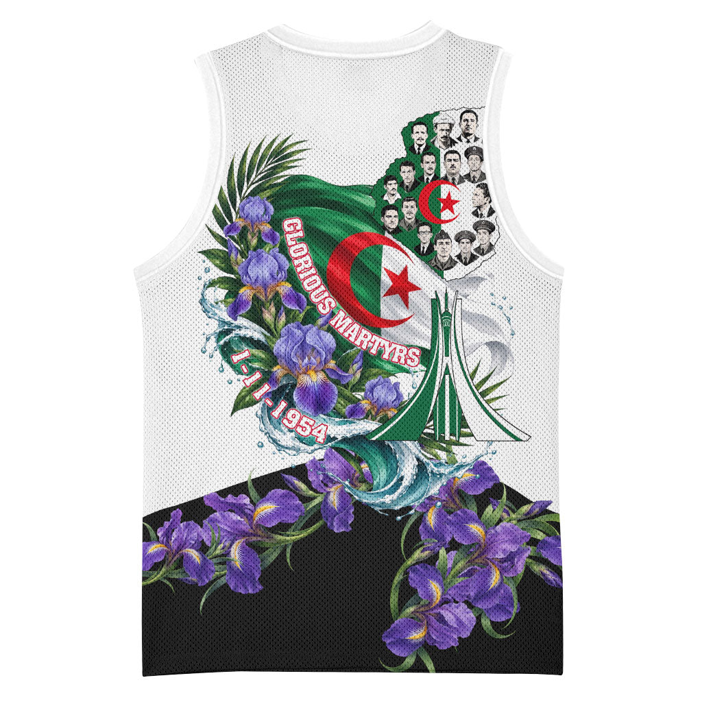 Algeria Revolution Day Basketball Jersey Algerian Flag Patriot - Glorious Martyrs