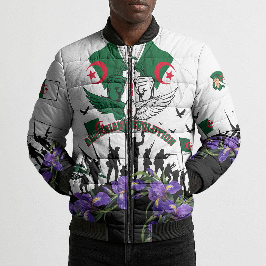 Algeria Revolution Day Bomber Puffer Jacket Algerian Flag Patriot - Glorious Martyrs