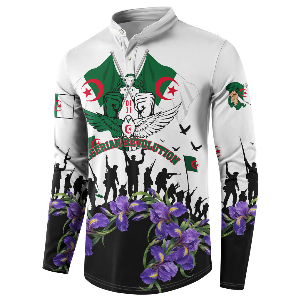 Algeria Revolution Day Button Sweatshirt Algerian Flag Patriot - Glorious Martyrs