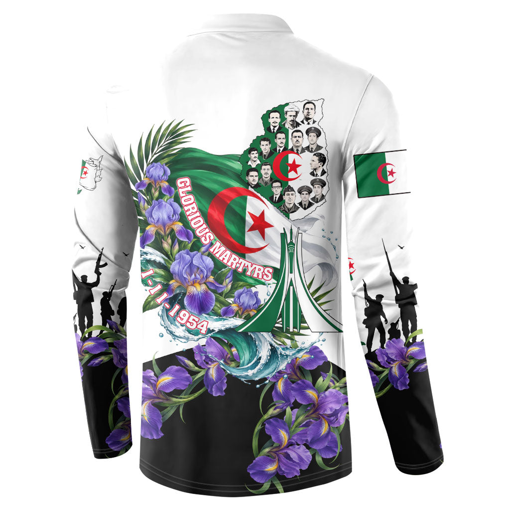 Algeria Revolution Day Button Sweatshirt Algerian Flag Patriot - Glorious Martyrs