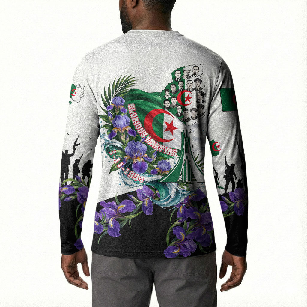 Algeria Revolution Day Button Sweatshirt Algerian Flag Patriot - Glorious Martyrs